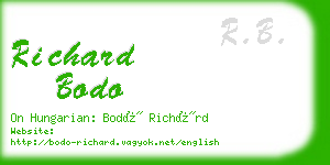 richard bodo business card